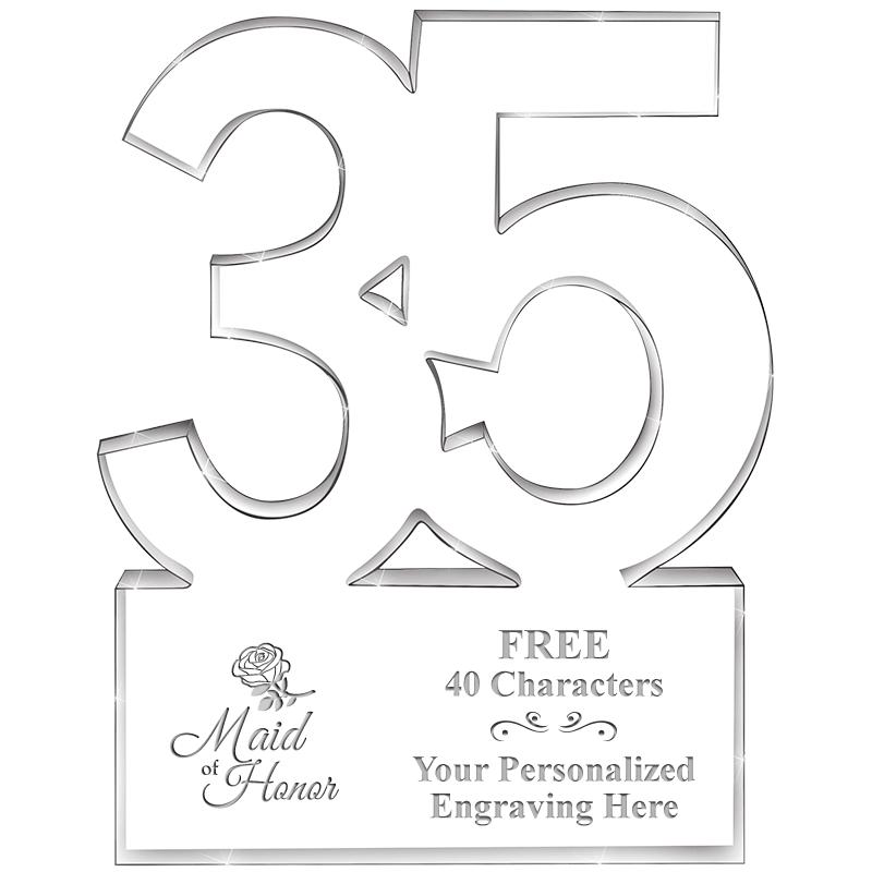 6" 35 YEARS OF SERVICE ACRYLIC