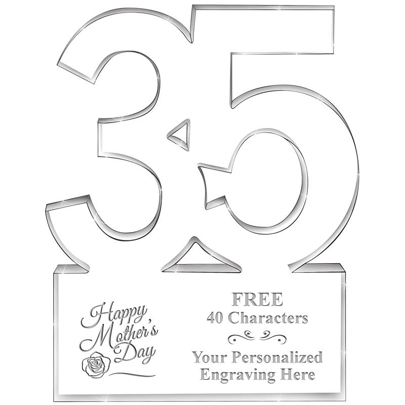 6" 35 YEARS OF SERVICE ACRYLIC