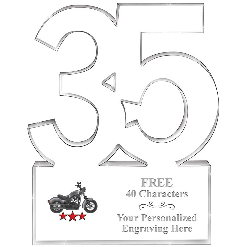 6" 35 YEARS OF SERVICE ACRYLIC