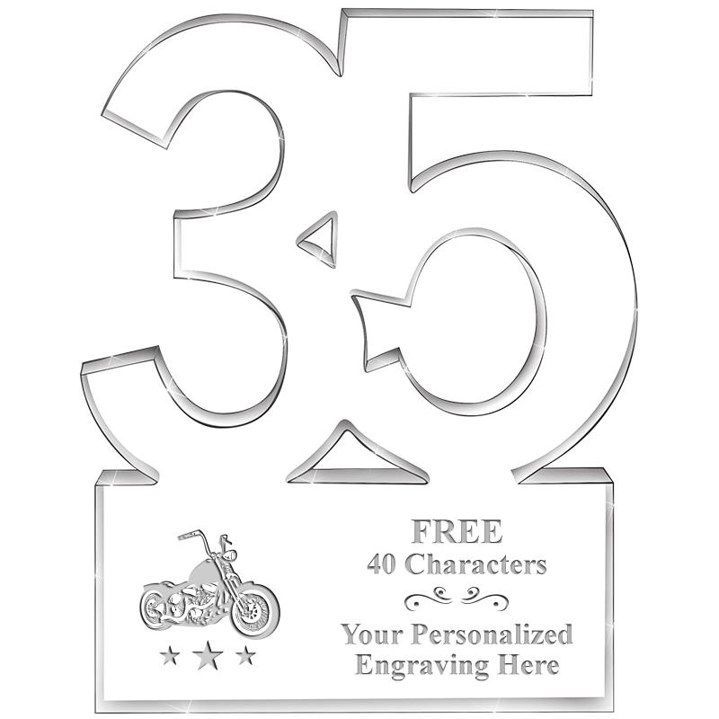 6" 35 YEARS OF SERVICE ACRYLIC