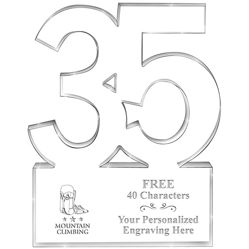 6" 35 YEARS OF SERVICE ACRYLIC