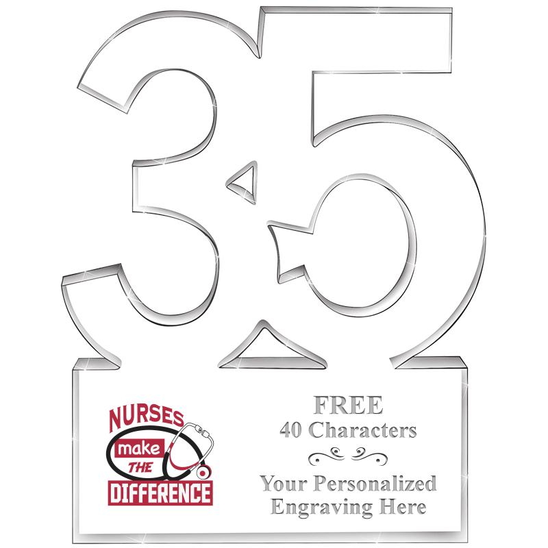 6" 35 YEARS OF SERVICE ACRYLIC