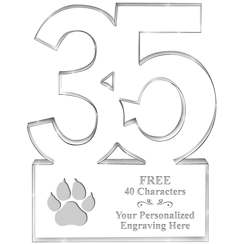 6" 35 YEARS OF SERVICE ACRYLIC