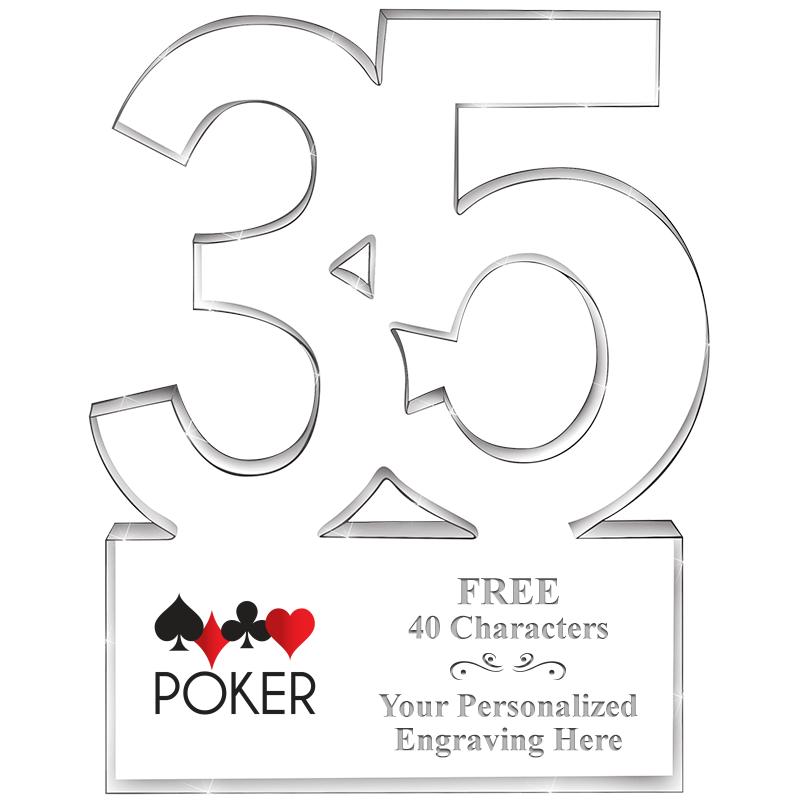 6" 35 YEARS OF SERVICE ACRYLIC