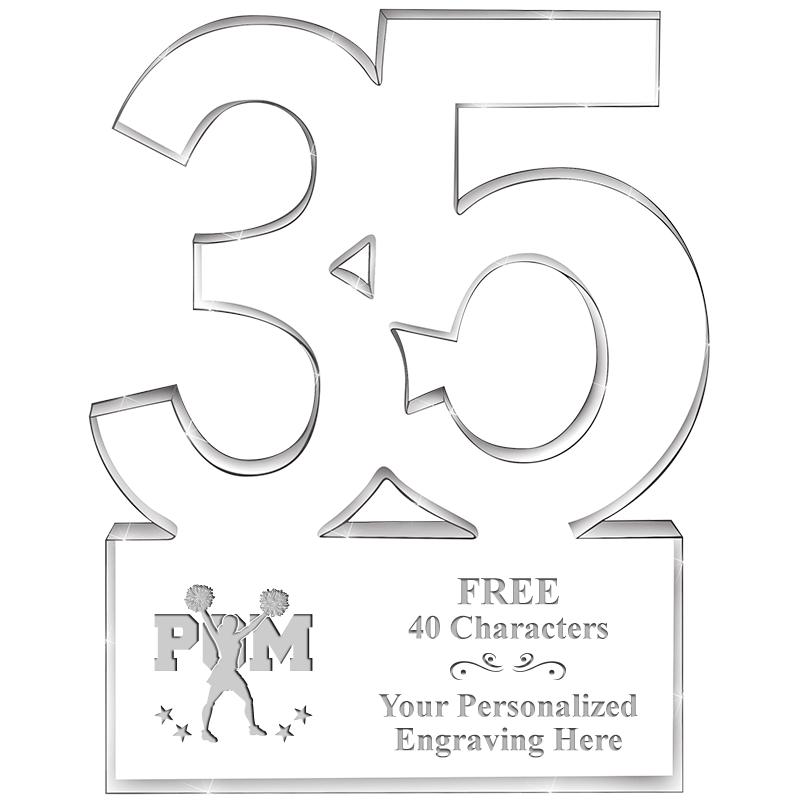 6" 35 YEARS OF SERVICE ACRYLIC