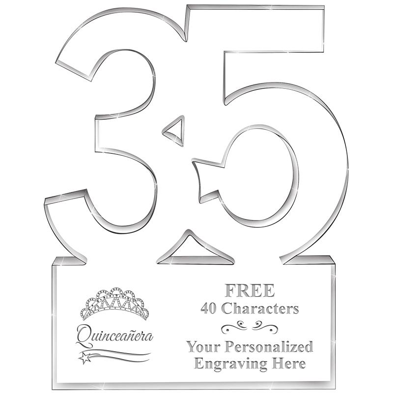 6" 35 YEARS OF SERVICE ACRYLIC