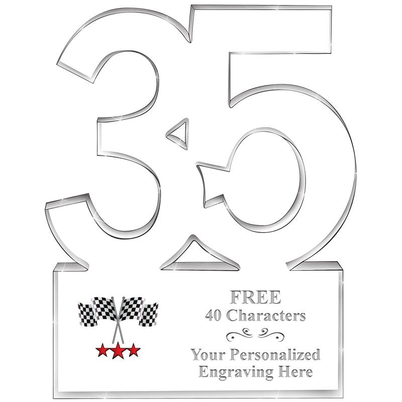 6" 35 YEARS OF SERVICE ACRYLIC