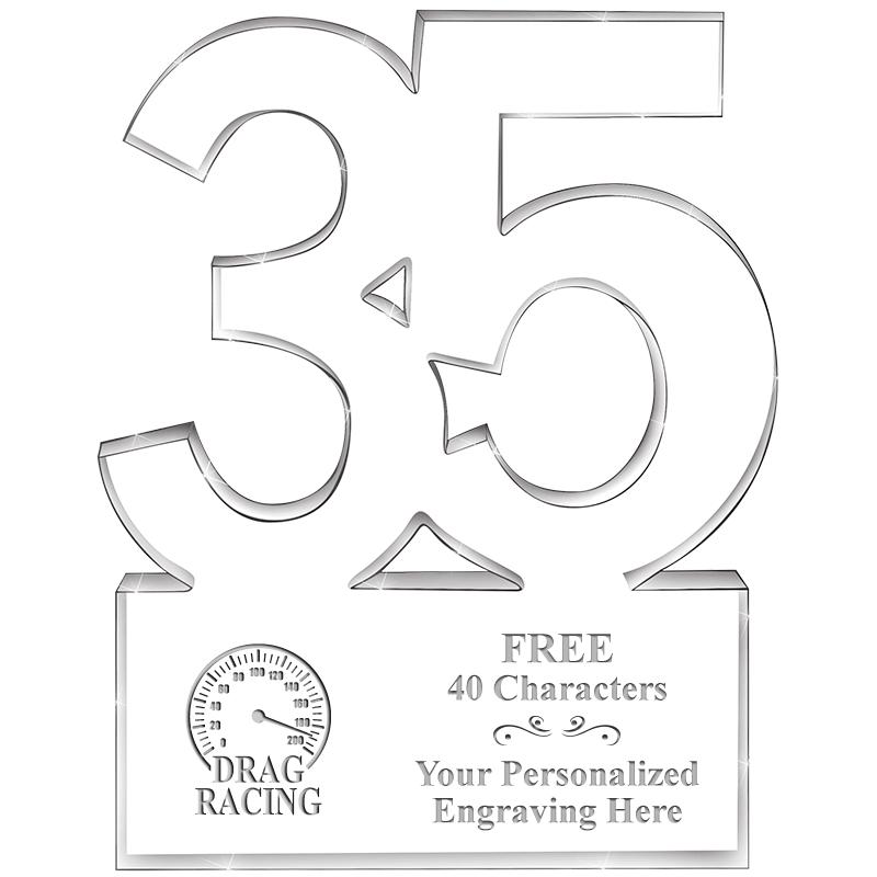 6" 35 YEARS OF SERVICE ACRYLIC