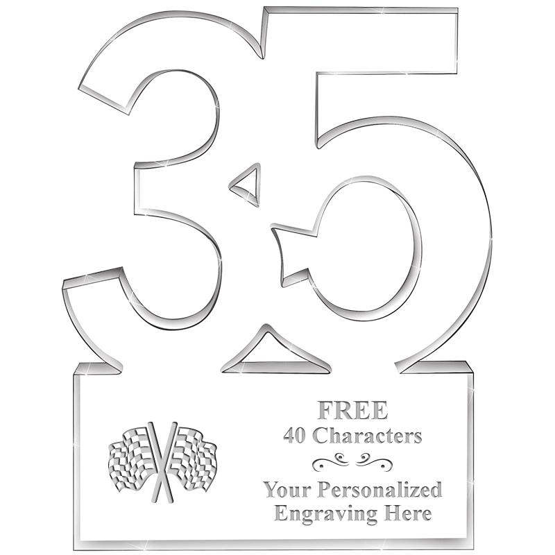 6" 35 YEARS OF SERVICE ACRYLIC