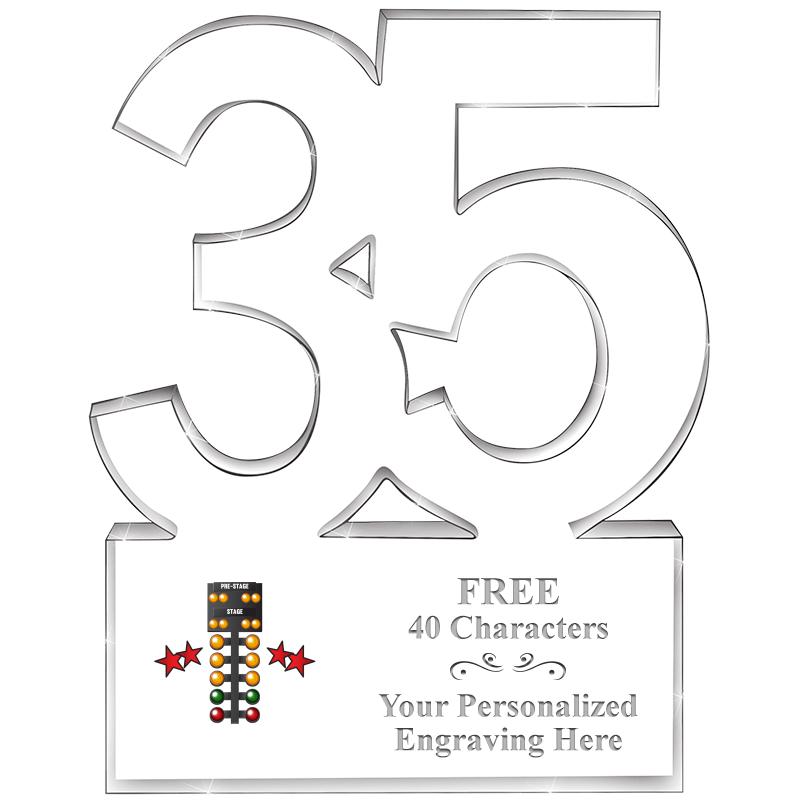 6" 35 YEARS OF SERVICE ACRYLIC