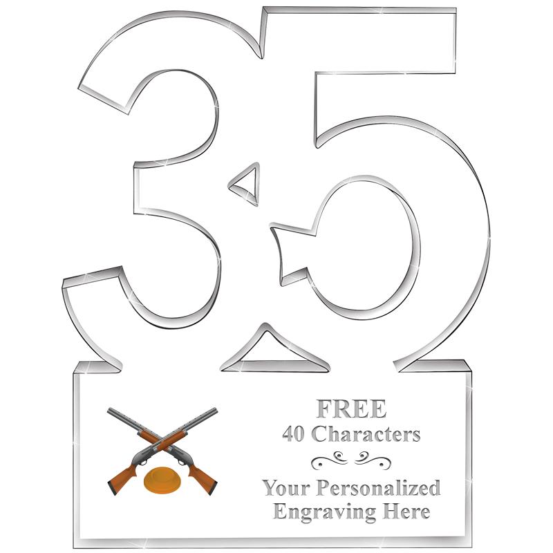 6" 35 YEARS OF SERVICE ACRYLIC