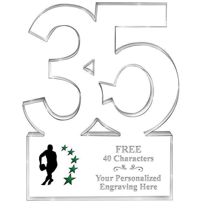 6" 35 YEARS OF SERVICE ACRYLIC