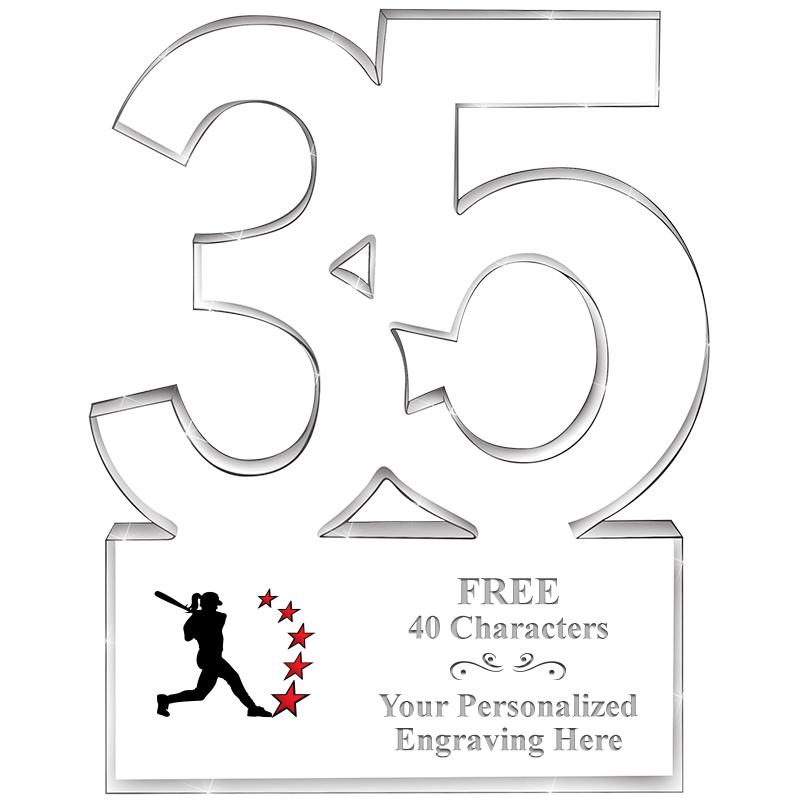 6" 35 YEARS OF SERVICE ACRYLIC