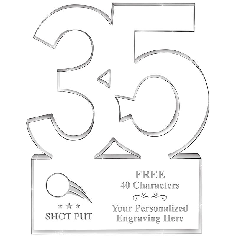 6" 35 YEARS OF SERVICE ACRYLIC