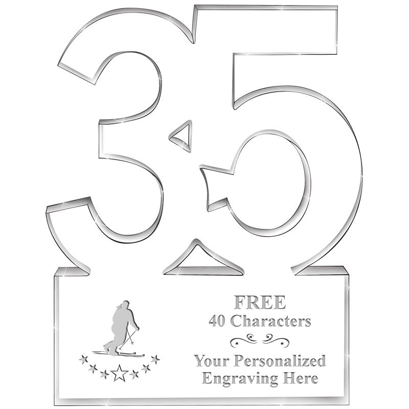 6" 35 YEARS OF SERVICE ACRYLIC