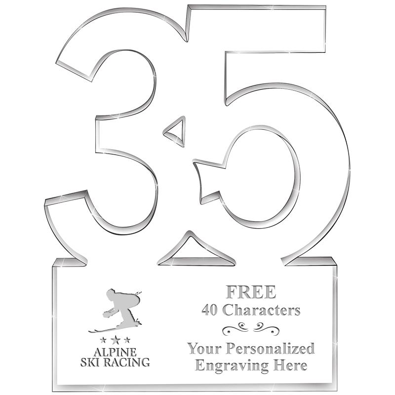 6" 35 YEARS OF SERVICE ACRYLIC