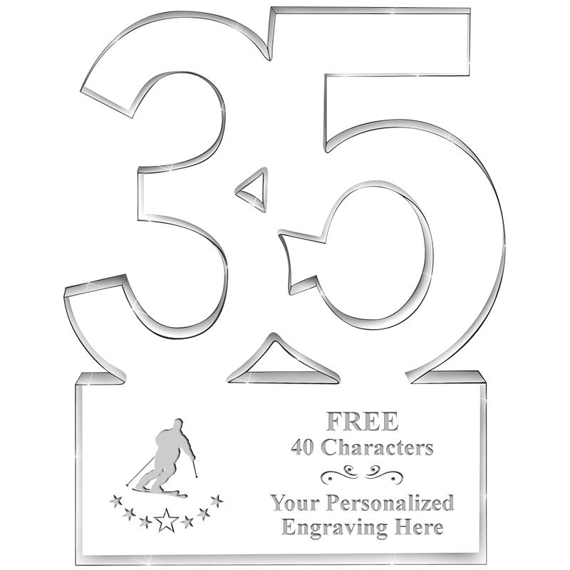 6" 35 YEARS OF SERVICE ACRYLIC