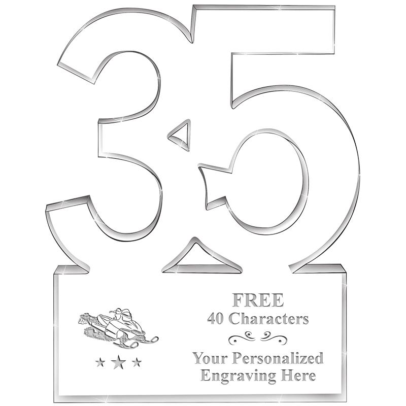 6" 35 YEARS OF SERVICE ACRYLIC