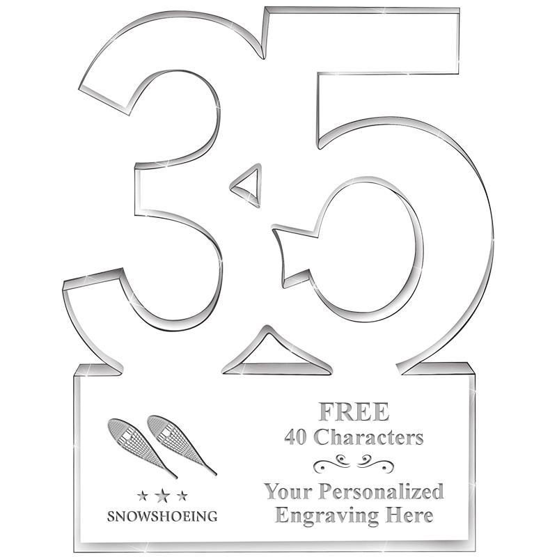 6" 35 YEARS OF SERVICE ACRYLIC