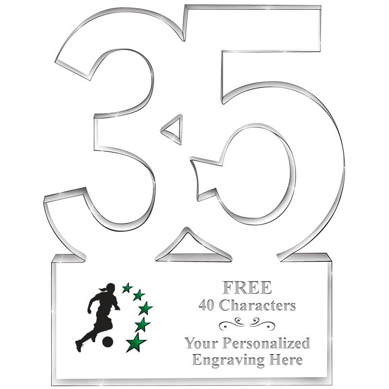 6" 35 YEARS OF SERVICE ACRYLIC