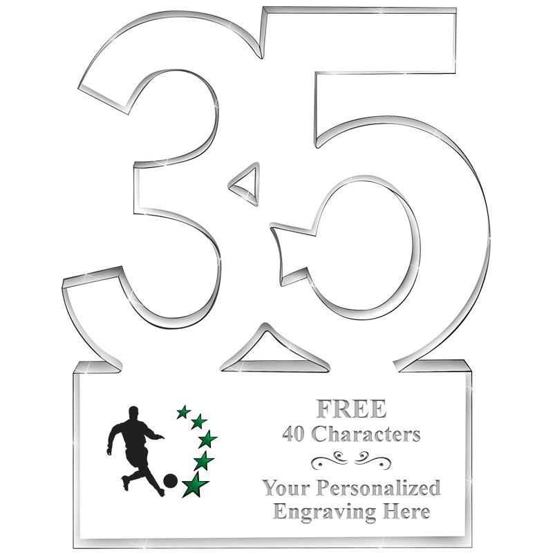 6" 35 YEARS OF SERVICE ACRYLIC