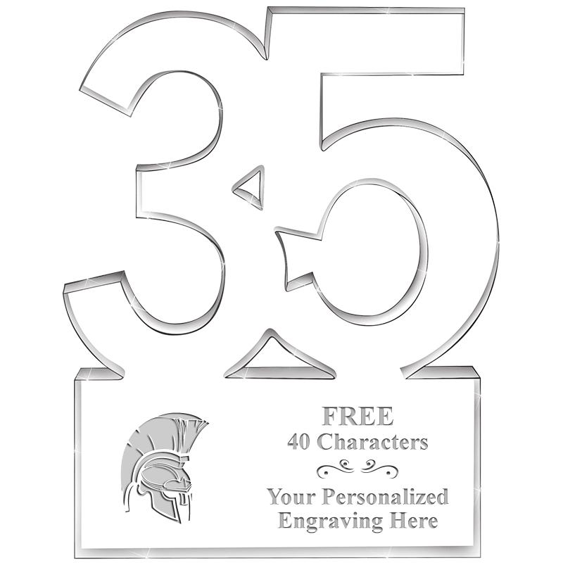 6" 35 YEARS OF SERVICE ACRYLIC