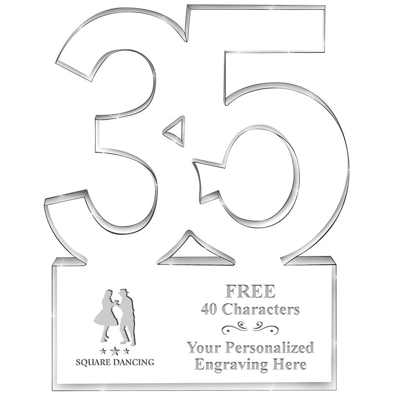 6" 35 YEARS OF SERVICE ACRYLIC