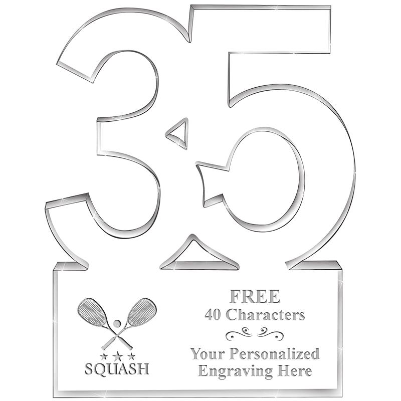 6" 35 YEARS OF SERVICE ACRYLIC