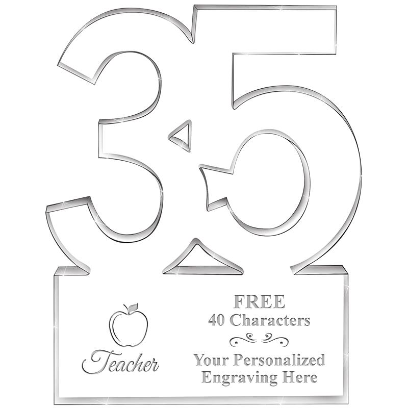 6" 35 YEARS OF SERVICE ACRYLIC