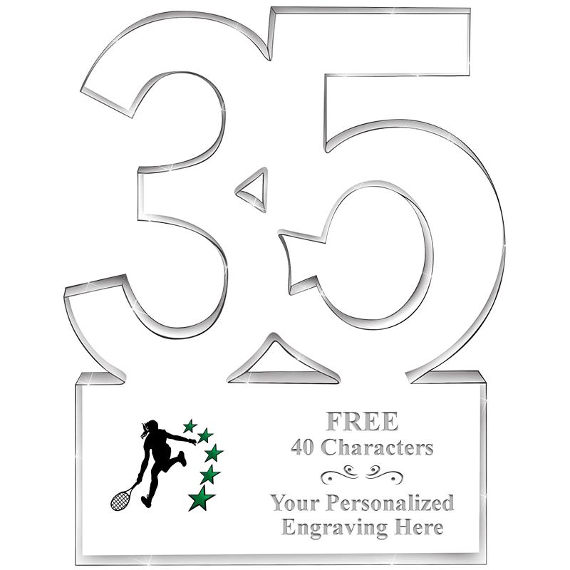 6" 35 YEARS OF SERVICE ACRYLIC