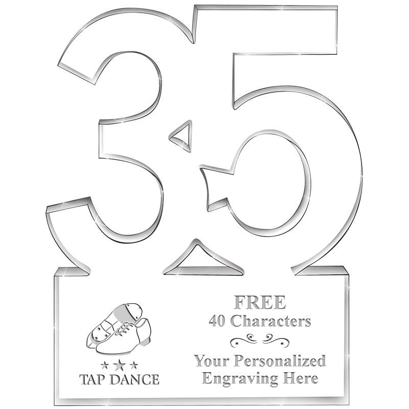 6" 35 YEARS OF SERVICE ACRYLIC