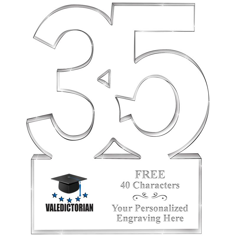 6" 35 YEARS OF SERVICE ACRYLIC