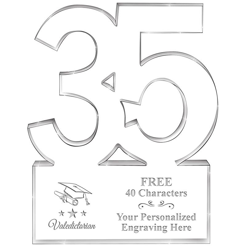 6" 35 YEARS OF SERVICE ACRYLIC