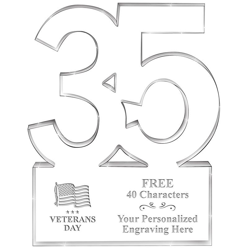 6" 35 YEARS OF SERVICE ACRYLIC