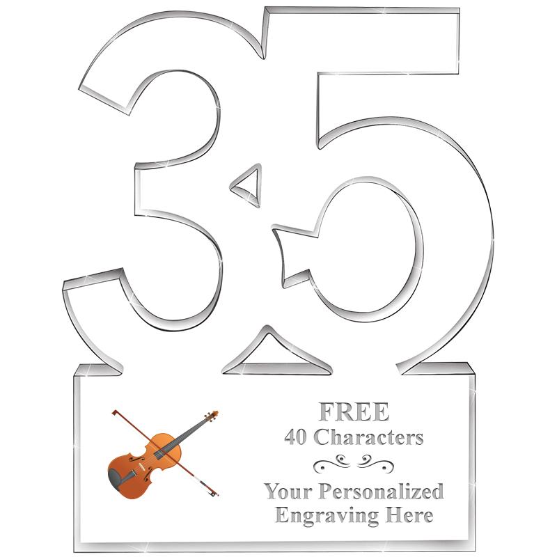 6" 35 YEARS OF SERVICE ACRYLIC