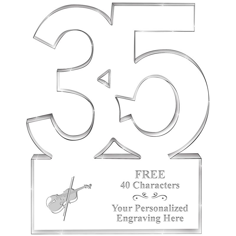 6" 35 YEARS OF SERVICE ACRYLIC