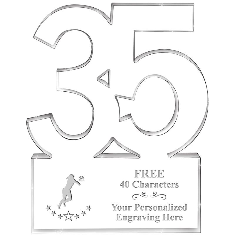 6" 35 YEARS OF SERVICE ACRYLIC