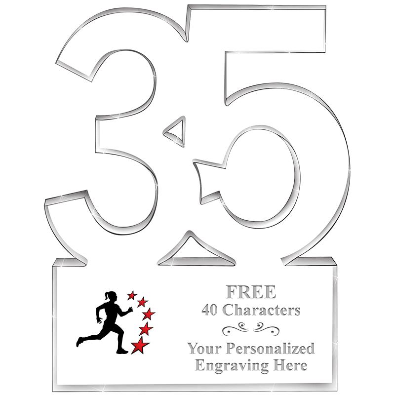 6" 35 YEARS OF SERVICE ACRYLIC