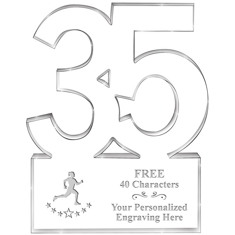 6" 35 YEARS OF SERVICE ACRYLIC