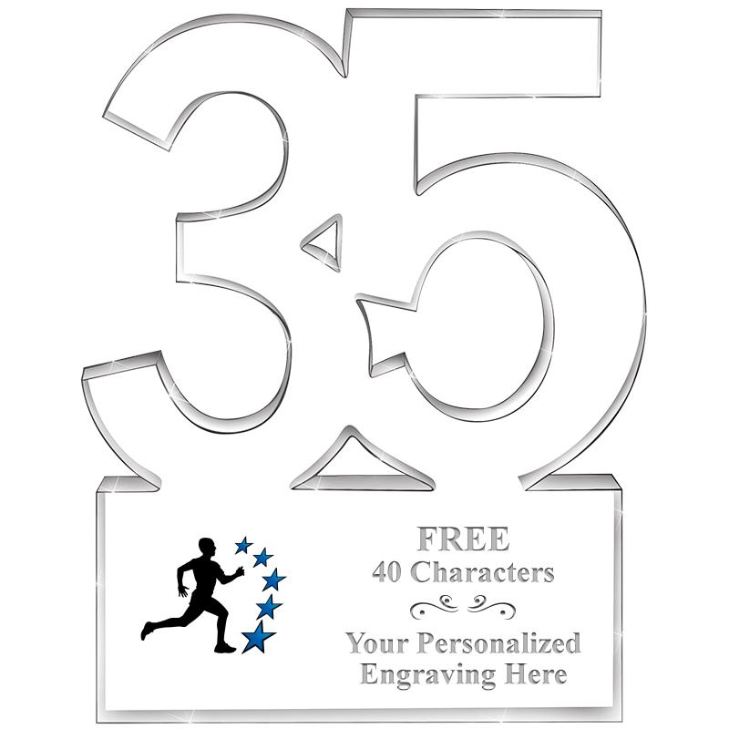 6" 35 YEARS OF SERVICE ACRYLIC