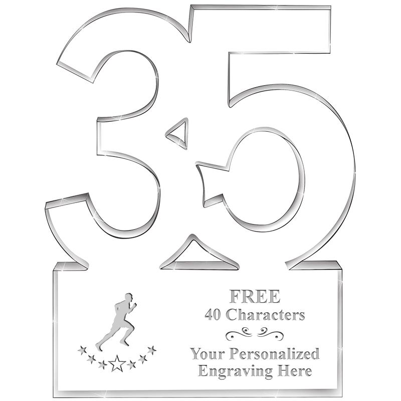 6" 35 YEARS OF SERVICE ACRYLIC