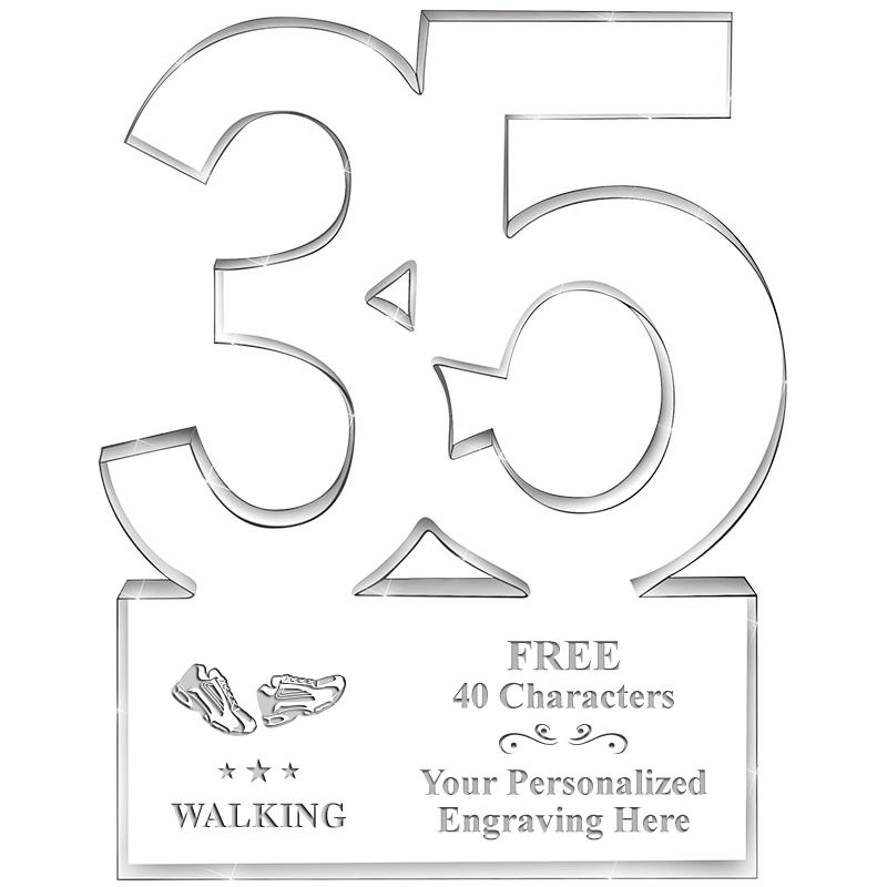 6" 35 YEARS OF SERVICE ACRYLIC