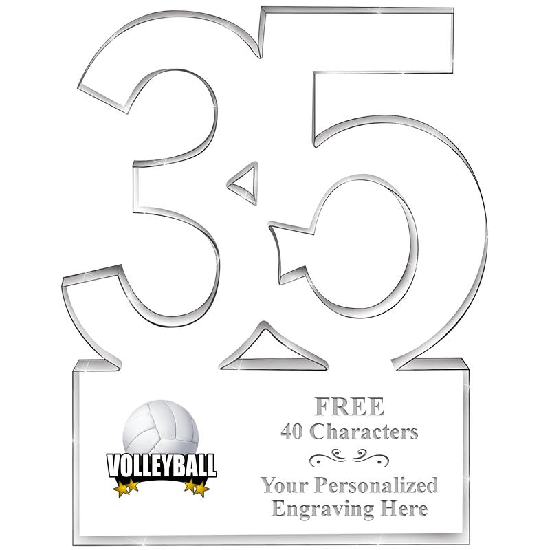 6" 35 YEARS OF SERVICE ACRYLIC