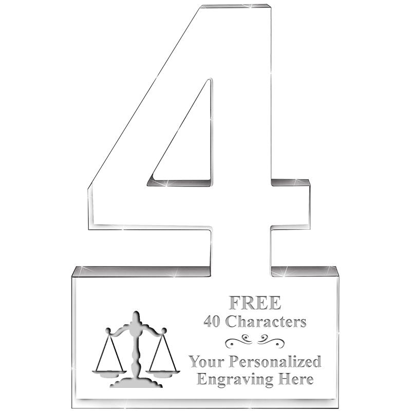 6" 4 YEARS OF SERVICE ACRYLIC