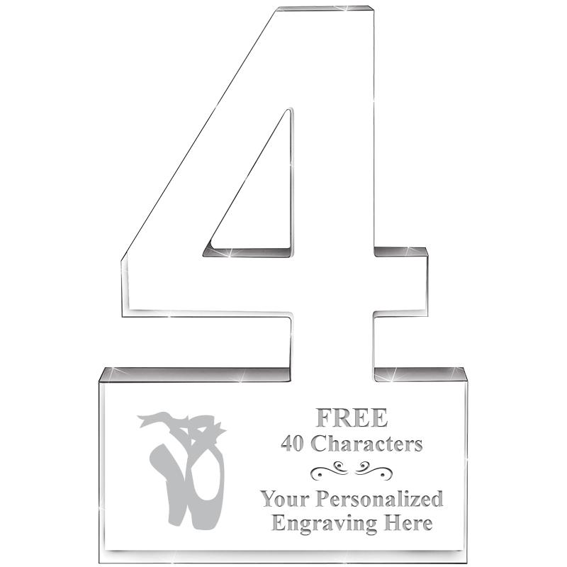 6" 4 YEARS OF SERVICE ACRYLIC