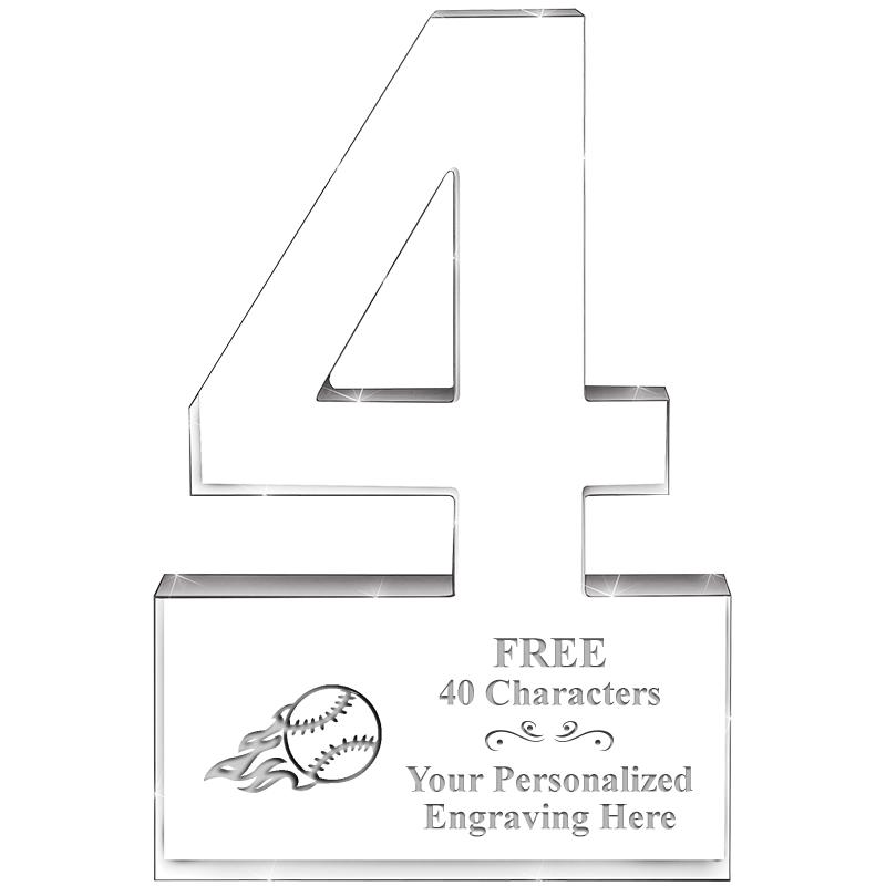 6" 4 YEARS OF SERVICE ACRYLIC