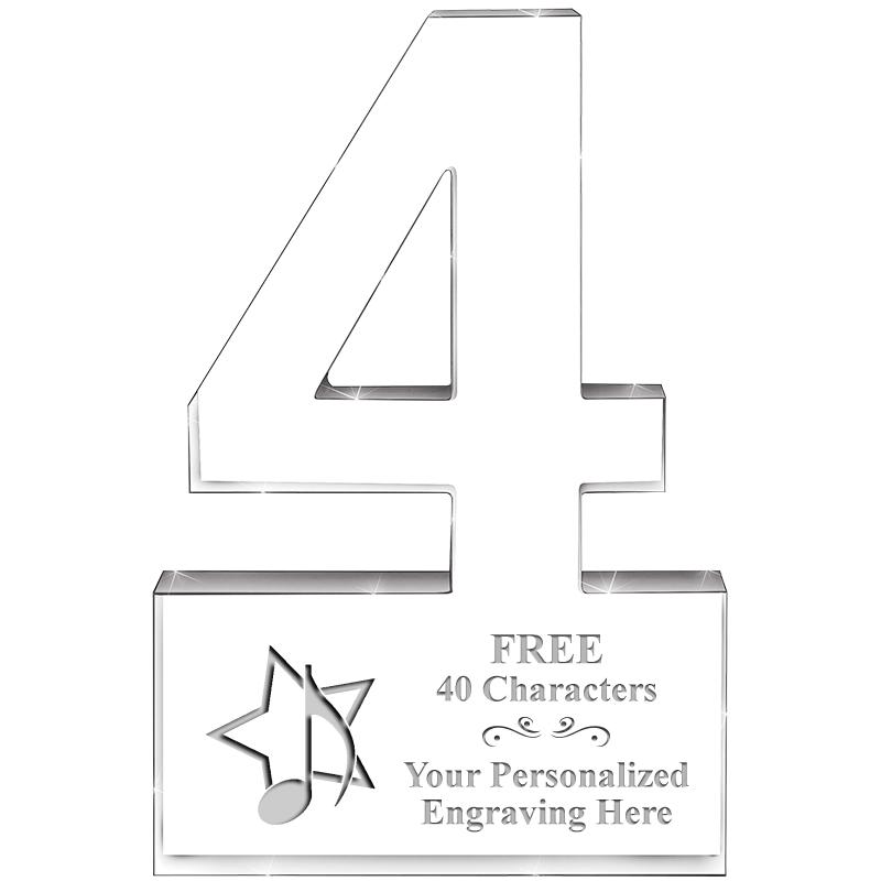 6" 4 YEARS OF SERVICE ACRYLIC