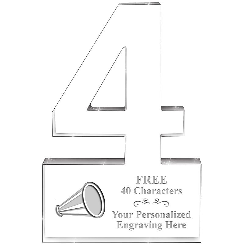 6" 4 YEARS OF SERVICE ACRYLIC