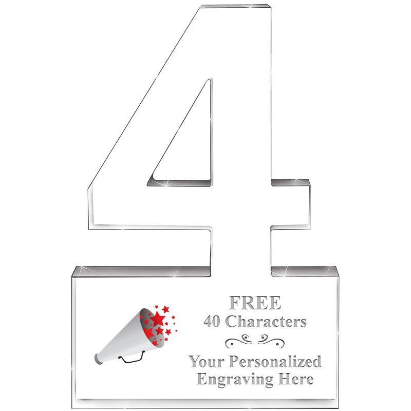 6" 4 YEARS OF SERVICE ACRYLIC