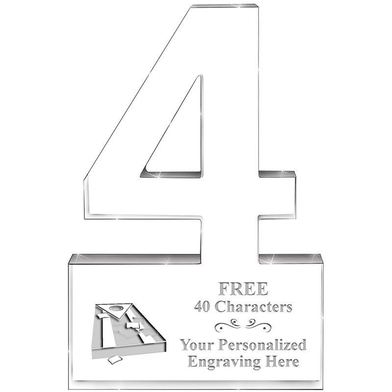 6" 4 YEARS OF SERVICE ACRYLIC